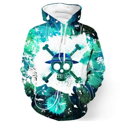 

LIASOSO 2021 Spring One Piece Luffy Series 3D Printed Men's and Women's Hoodie