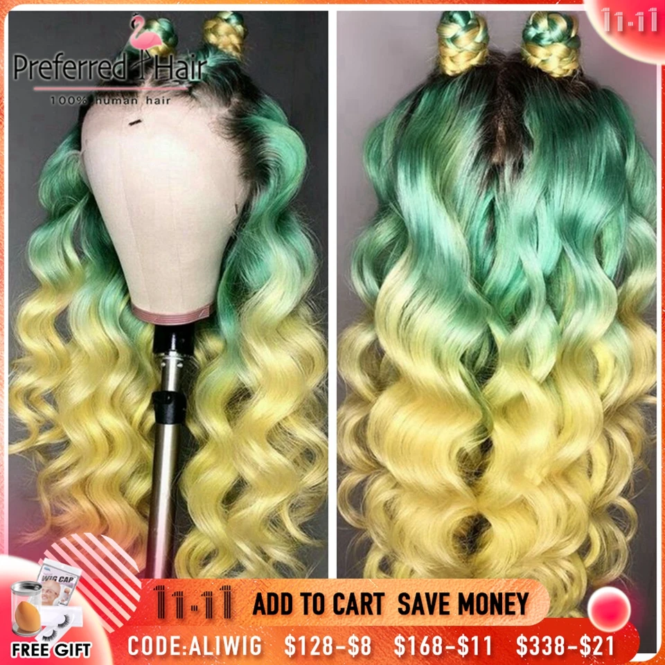 Предпочтительный парик с выщипываемым розовым оттенком бразильский Омбре на