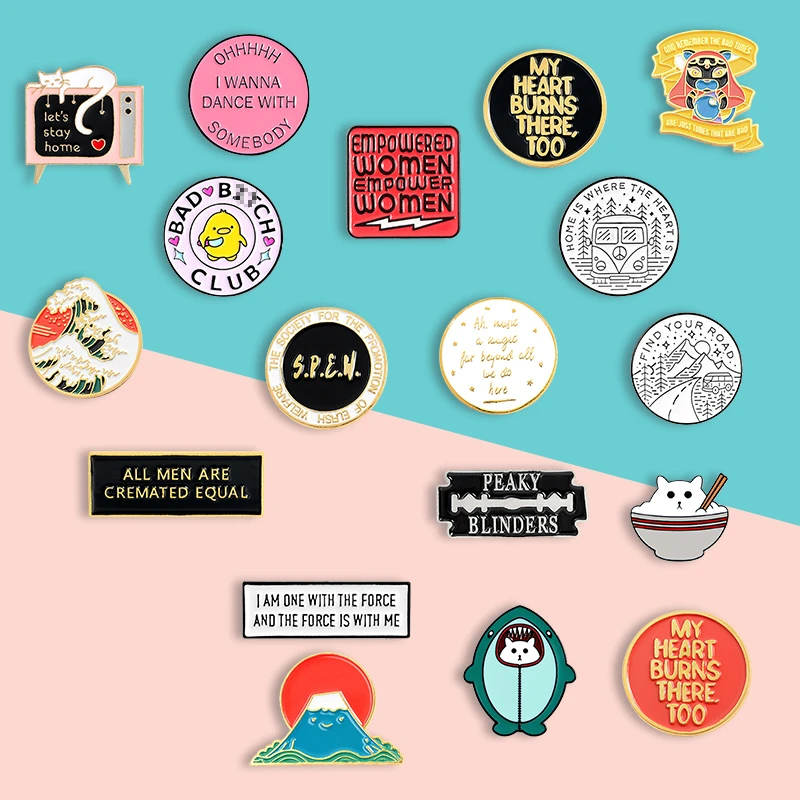 Мультяшная креативная брошь круглый значок для личности маленькая Желтая утка