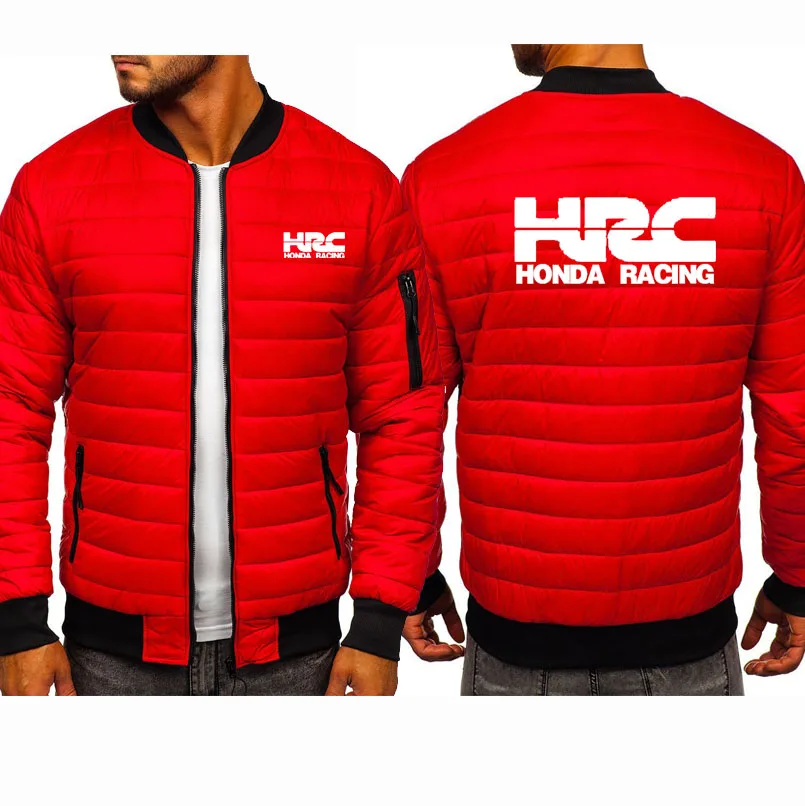

Winter fleece Men's pullover HRC race motorcycle Car Logo Print cotton Wool Hoody Solid color Men's pullover Zipper Jacket