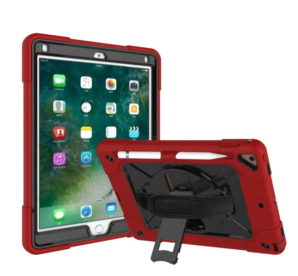 Чехол для iPad 5-го 6-го поколения, сверхпрочный защитный силиконовый чехол из поликарбоната с подставкой, Чехол для iPad 9,7 дюймов iPad Air 2