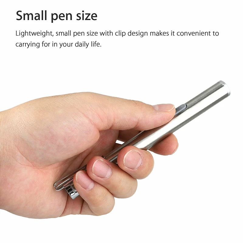 USB Rechargeable Medical Handy Pen Light Mini Nursing Flashlight LED Torch Lamp With Stainless Steel Clip Pocket Led | Освещение