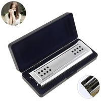 professional 24 holes key of cg silver double side tremolo harmonica for adult beginners and children performance