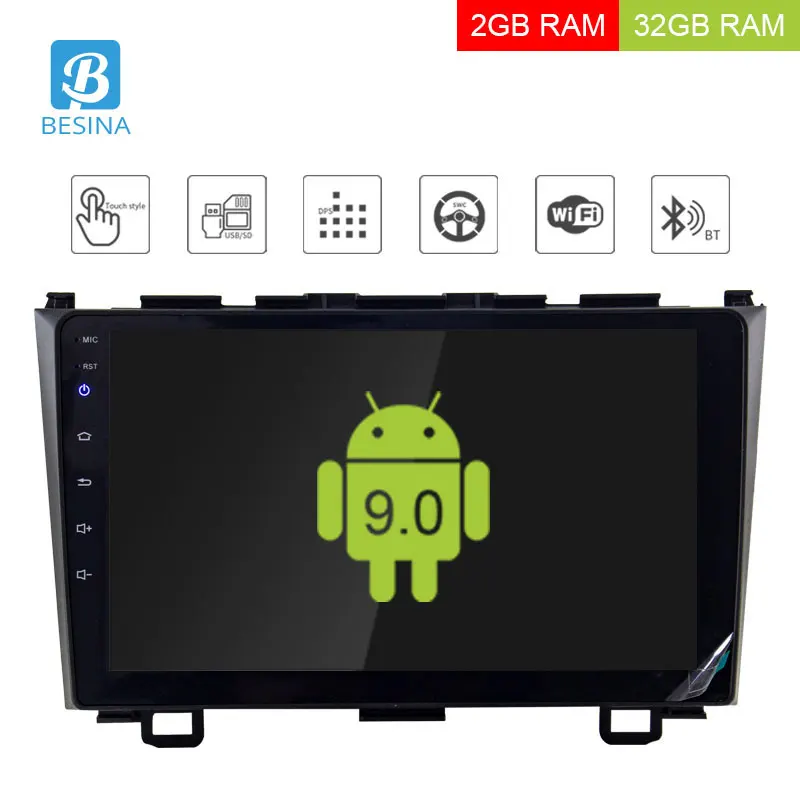 Автомобильный мультимедийный плеер Besina 10 1 дюйма Android 9 0 GPS стерео 2 ГБ + 32 |