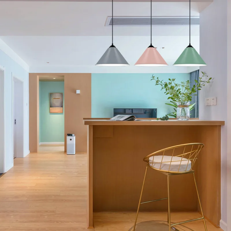 Современный металлический подвесной светильник s E27 светодиодный в