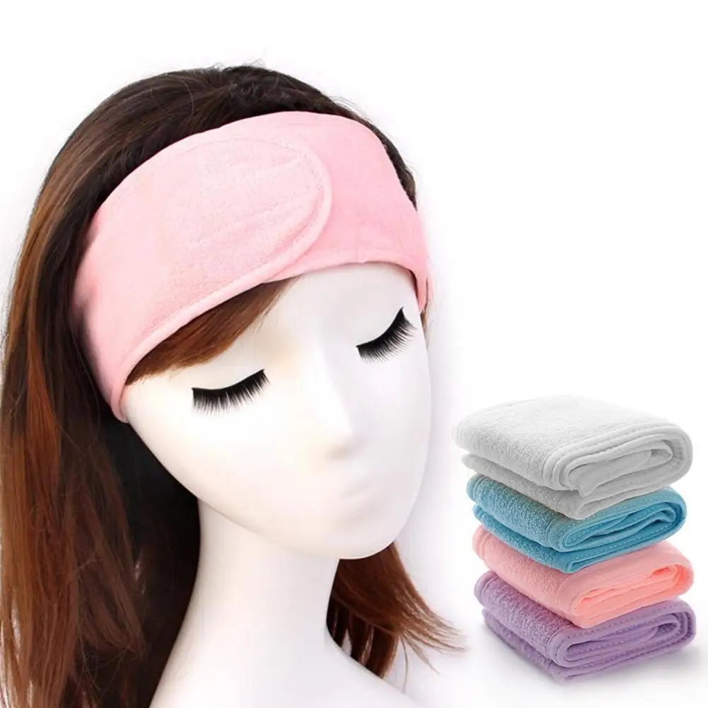 

Cosmetic Wrap Tiara Turban Face Wash Adjustable Yoga Makeup Women Toweling SPA Hairband Headbands Salon Accessories Bath R9M7