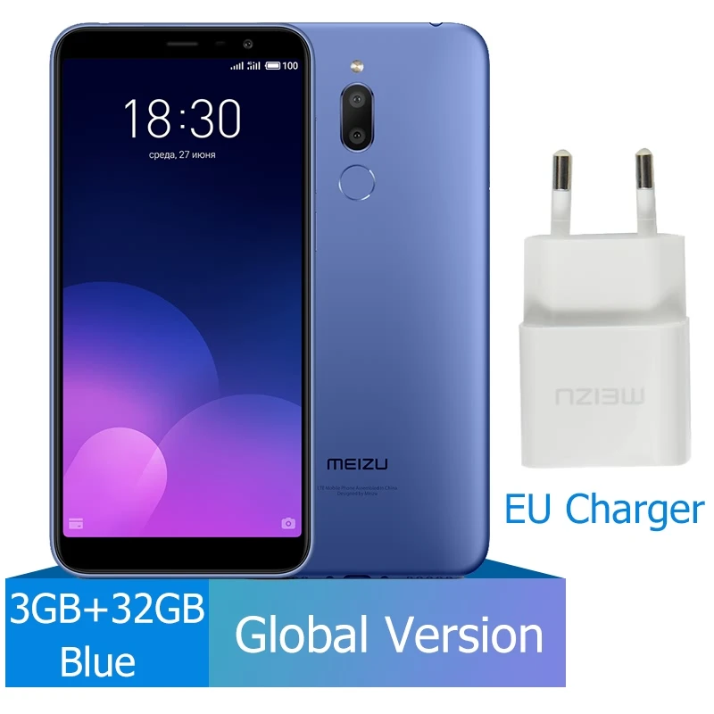 32GB Blue Официальный Meizu M6T 2 ГБ Оперативная память 16 ГБ Встроенная память Глобальный Версия мобильного телефона Octa core 5," двойной сзади Камера 3300 мАч отпечатков пальцев ID - Цвет: 32GB Blue