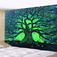 psychedelic tree tapestry for bedroom starry sky life tree wall hanging hippie butterfly tapestries cloth home decoration