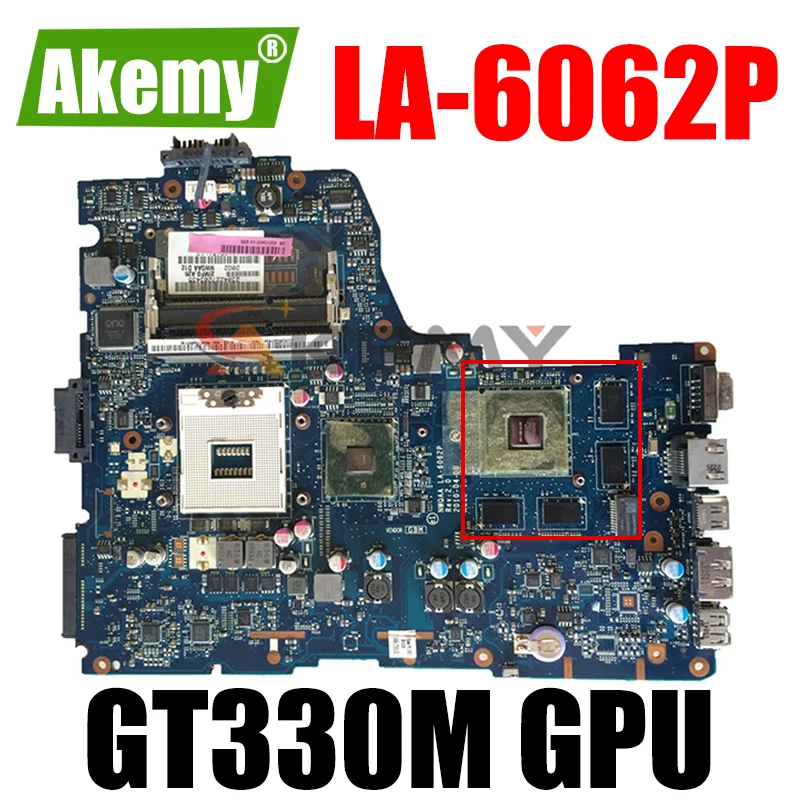 AKEMY LA 6062P K000104430 K000112450 для Toshiba Satellite A660 A665 Материнская плата ноутбука 3D версия GT330M GPU