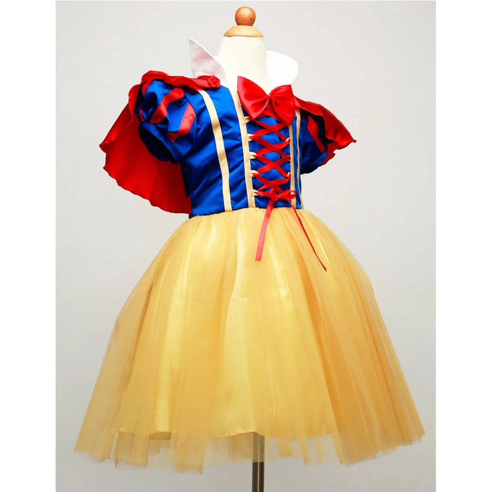 OTISBABY 4 layers Snow White Cosplay Dresses for Girls Party Princess Dress Children's Tulle Dress Baby Girl Tutu Dress Infant