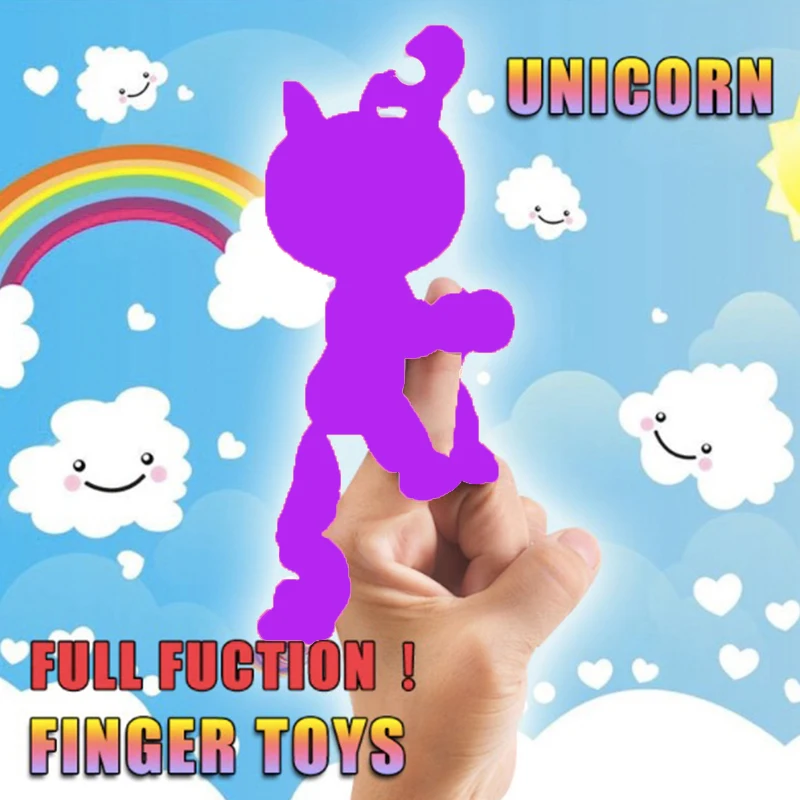 Purple Интерактивные пальчиковые детские игрушки обезьянки счастливый пакет обезьяны кукла Роза Единорог электронные игрушки для домашних животных игра для детей Dropshipi - Цвет: Purple