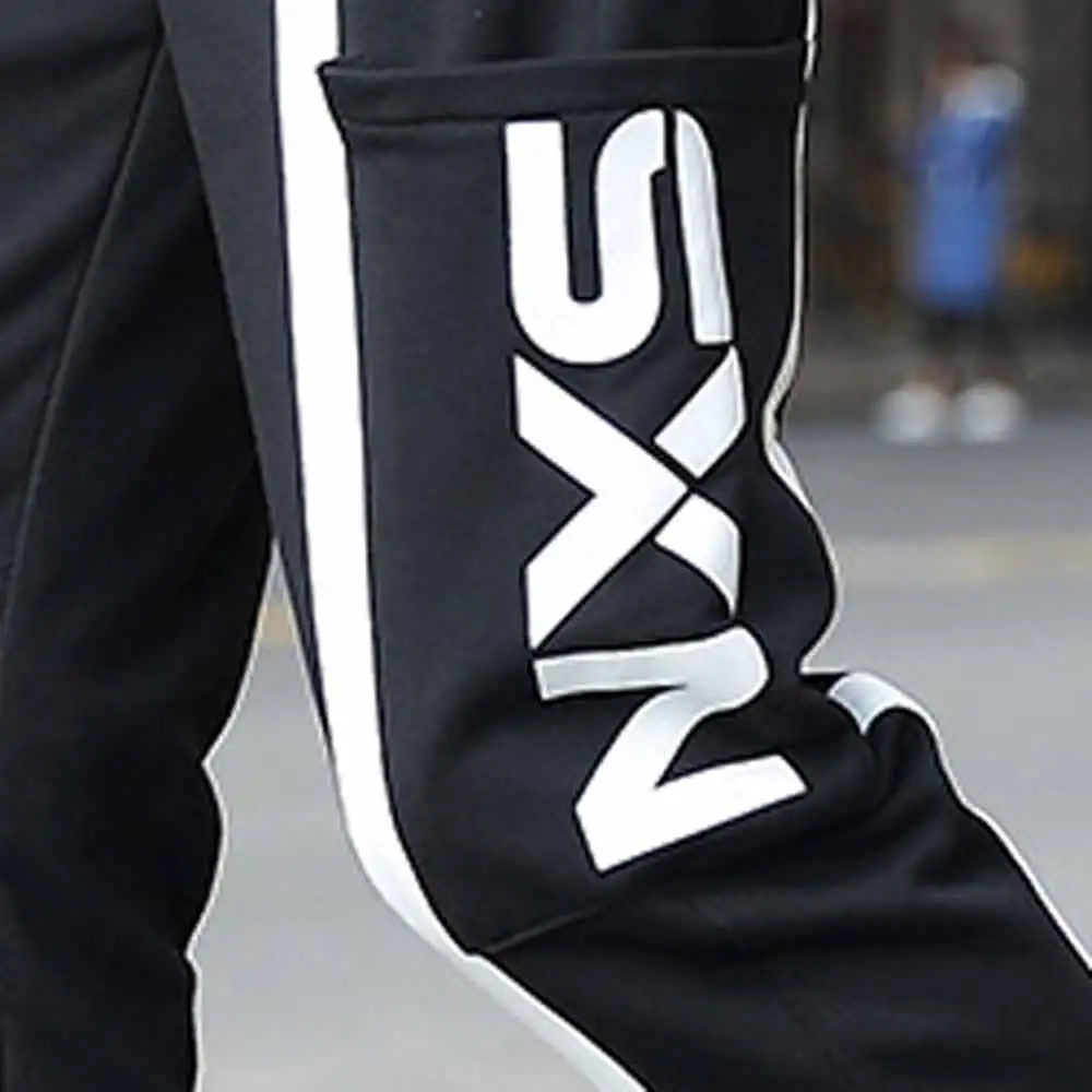 Мужские эластичные спортивные свободные брюки WWKK с боковыми карманами шаровары