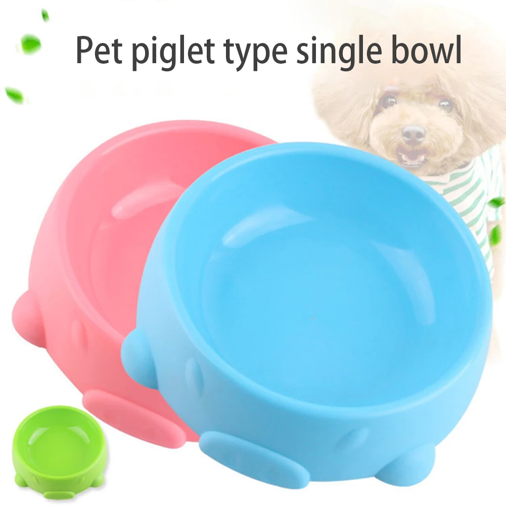 

Pet Cat And Dog Bowl Simple And Cute Piggy Type Appearance Multicolor Polypropylene Resin Material Durable Food Single Bowl