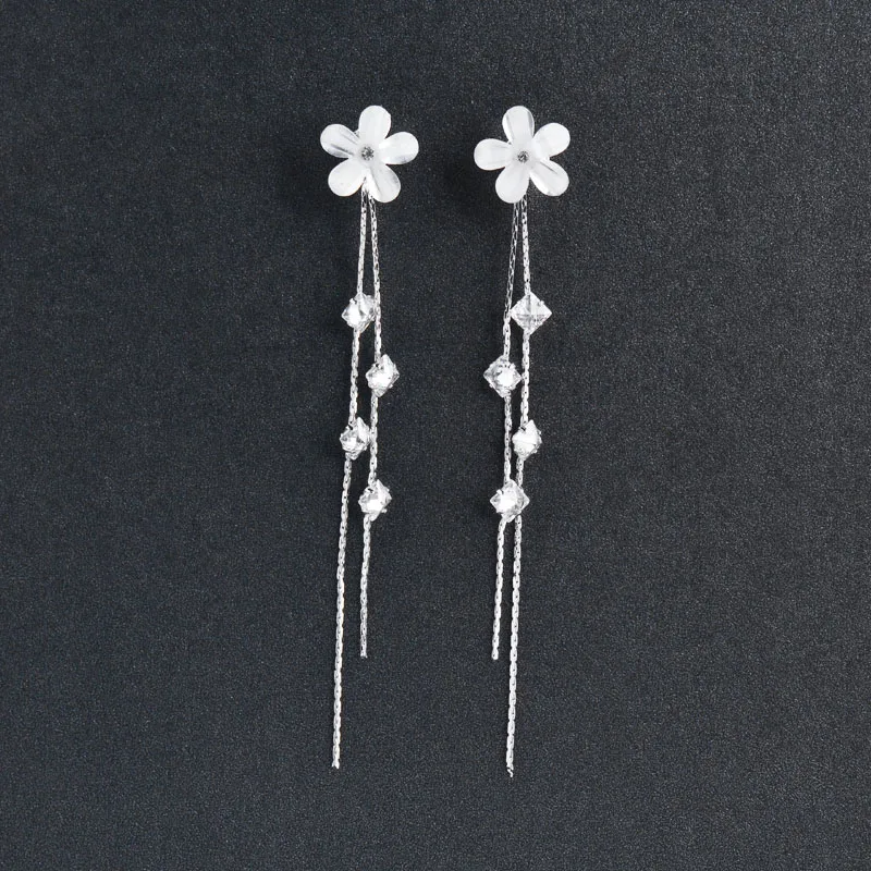 SINLEERY шикарные Акриловые Длинные серьги в форме цветка желтые розовые золотые