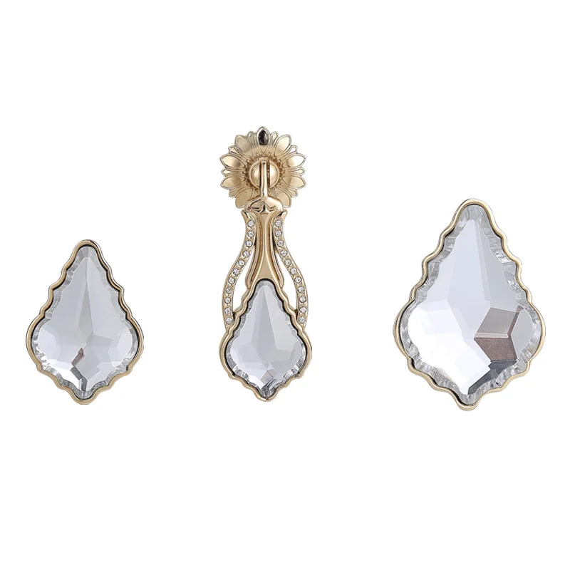 

Cabinet Shoe Cabinet Coat Door Handle Drawer Decoration Hardware Furniture Accessories Handle Crystal Single Hole