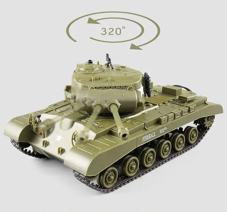 1/30 2,4G Радиоуправляемый Танк Шерман M4A3 M26 Pershing Боевой Военный танк детские игрушки, интерактивный Танк дистанционного управления для родителей и детей