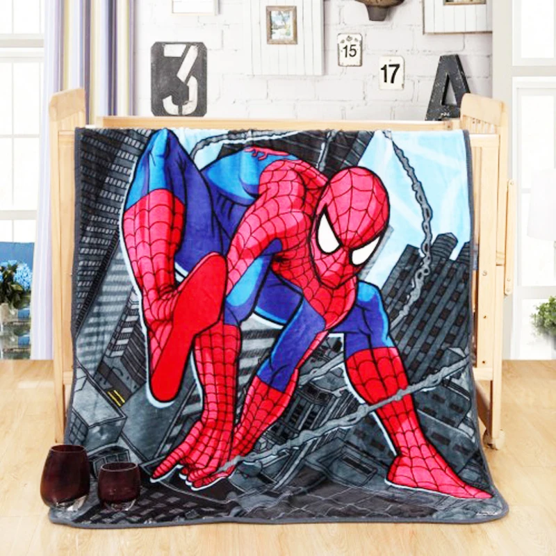 

Cartoon Soft Disney Spiderman Warm Coral Fleece Plush Blanket Throw 150x200cm on Crib Plane for Baby Kids Boys Birthday Gift