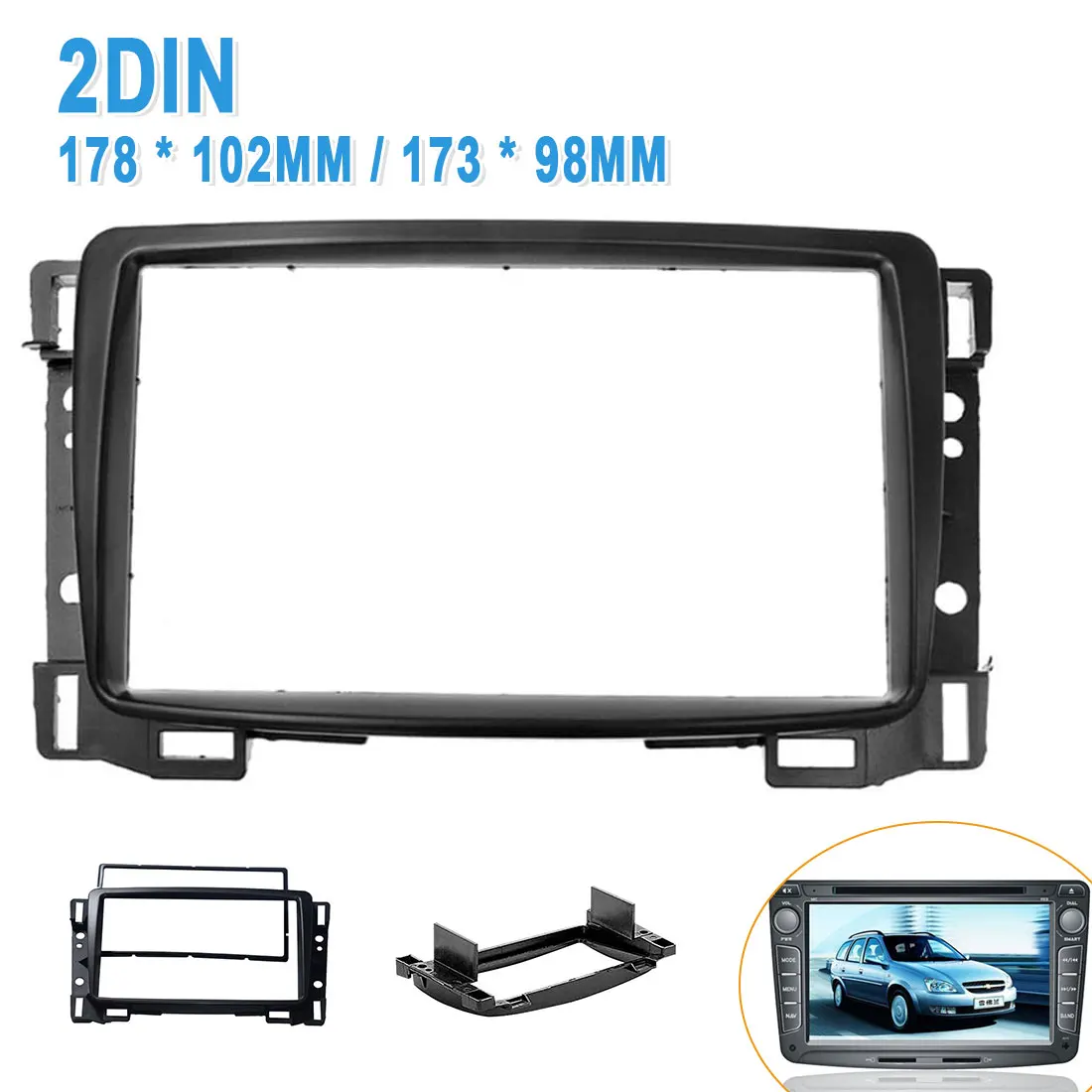 

2 Din Radio Fascia Auto Radio DVD Stereo Panel Dash for Chevrolet Sail Navigatio Fascias Mount Installeren Trim Kit Refit Frame