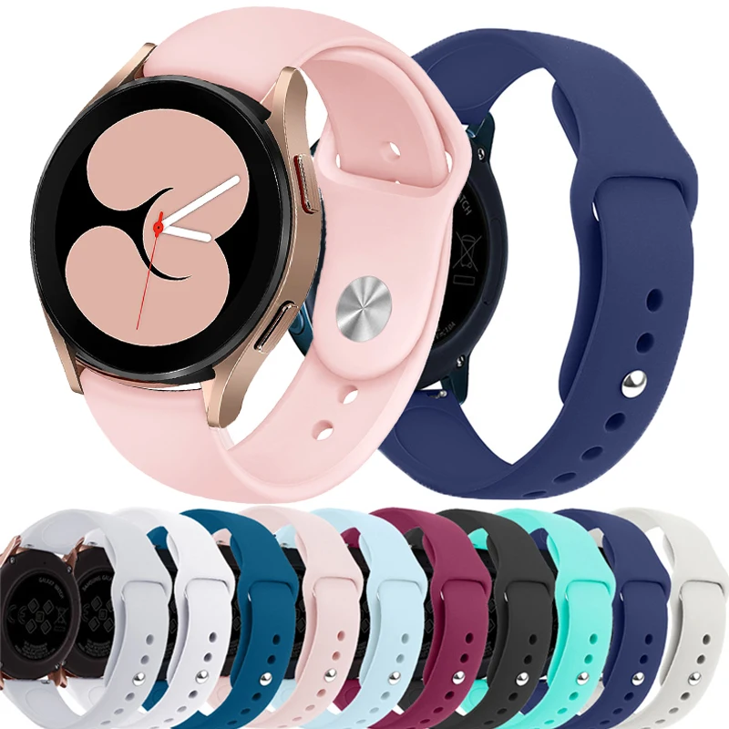 

Strap For Samsung Galaxy watch 4/Classic/46mm/42mm 20/22mm silicone bracelet Huawei GT/2/Pro Gear S3/Galaxy 3 45mm Active 2 Band