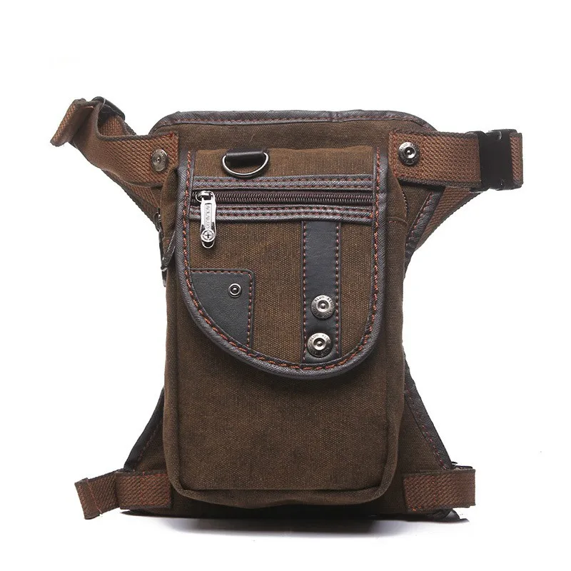 2020 New Diagonal Cross Bag Retro Fashion Outdoor Sports Leg Bag Wear-resistant Waterproof Men's Canvas Belt Bag