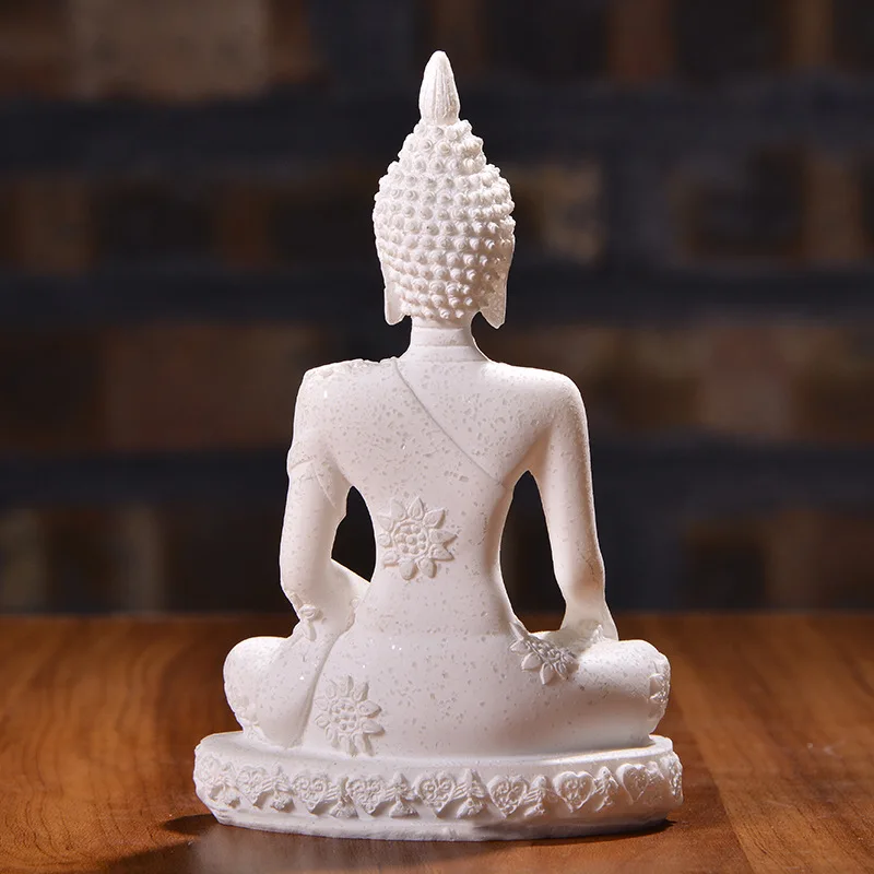 

10 Styles Big Size Nature Sandstone Meditation Buddha Statue Handmade Miniatures Sculpture Home Garden Office Figurine Decor