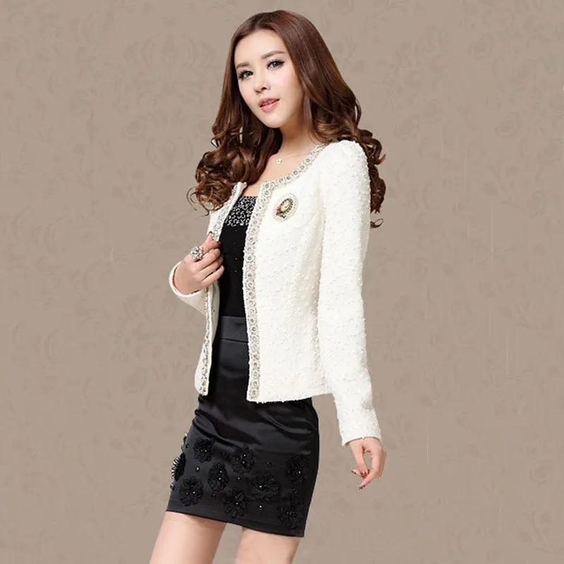 кардиган с длинными рукавами для женщин Модная элегантная женская куртка