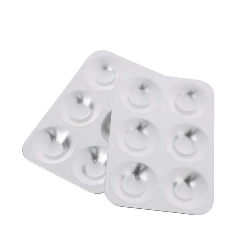 

6-Hole Aluminum Circular Palette Art Paint Drawing Tray Color Palettes For Oil Watercolour Painting Pallet Office Supplies