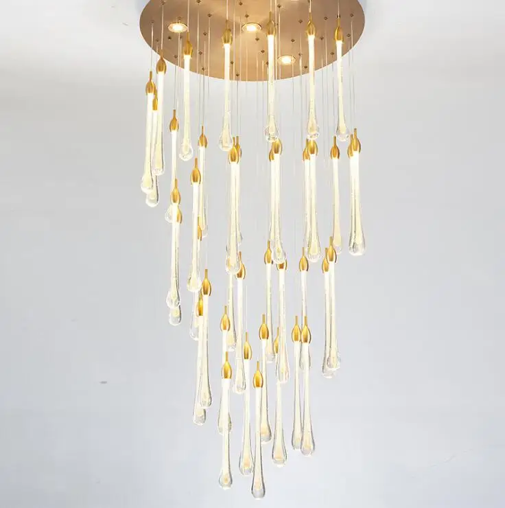 Постмодерн роскошная атмосфера модель комнаты каплевидный кристалл свет