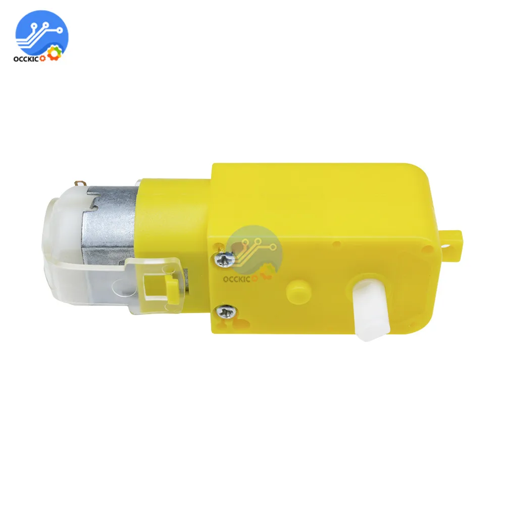 Редукторный двигатель постоянного тока 3В 6В с двойным валом мотор TT для колесных