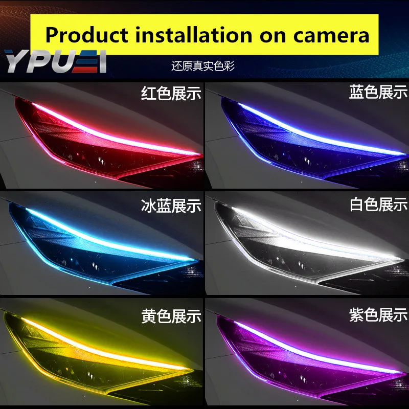 12 Вольт Автомобильный DRL LED Дневной свет Ходовой поворотный сигнал Желтый для Ford Fiesta Focus 2 3 Fusion Ranger Kuga S Max MK5 Mustang Escape on.