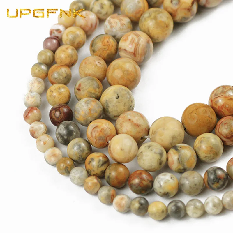 

Круглые бусины сердолика из натурального желтого камня для изготовления ювелирных изделий, аксессуары для браслетов «сделай сам», нить 6/8/10...