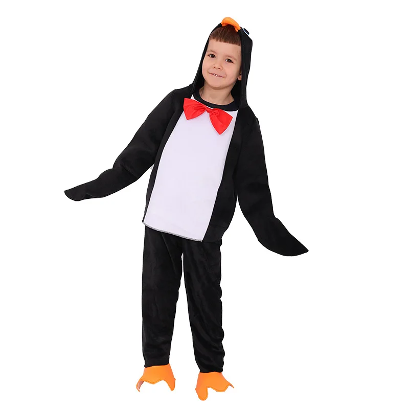 

NEW Cute Child Children Black Peng Animal Cosplay Costumes For Boys Girls Halloween Carnival Party Stage Performance Costume