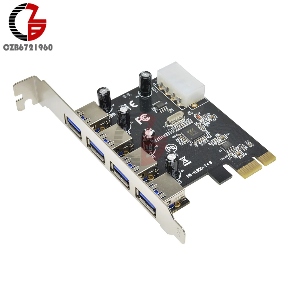4 порта USB 3 0 PCIE карты ПК компьютерный контроллер концентратор PCIe адаптер |