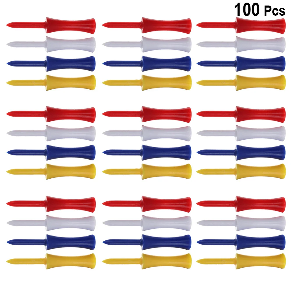 100 шт. 70 мм большой замок Гольф Тройники для гольфа пластиковая тройник коврики