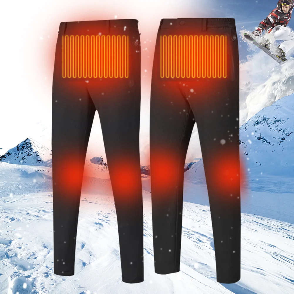 

Men Women Washable Elastic Waist Fishing USB Electric Lightweight Outdoor Hiking Waterproof Winter Warm Windproof Heated Pants