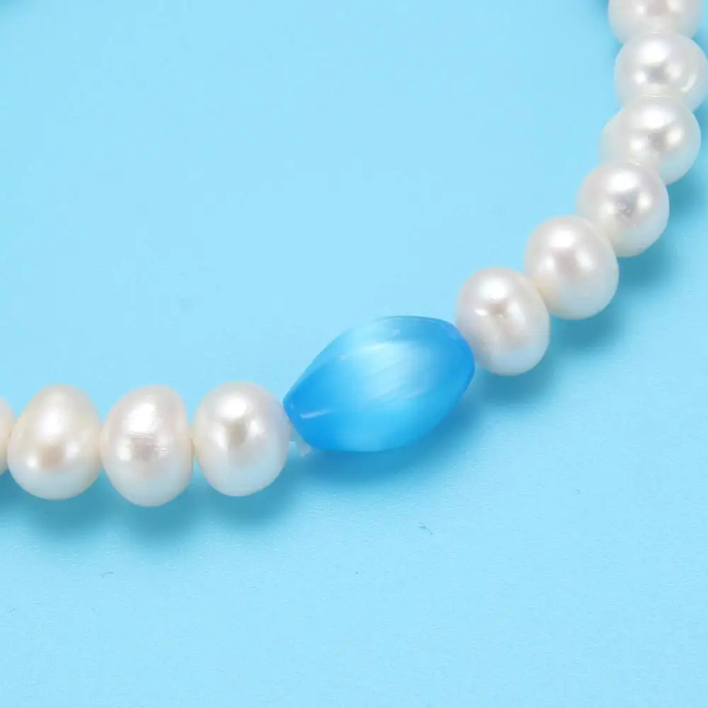 Женский браслет с натуральным пресноводным жемчугом | Украшения и аксессуары