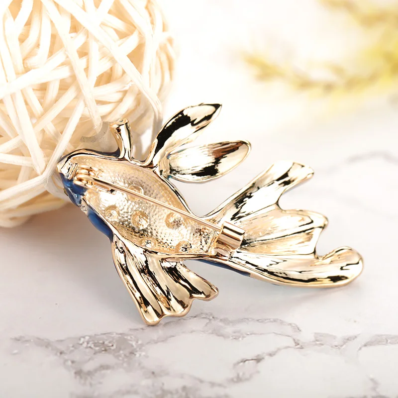 Blucome микс Эмаль Кристалл красная брошки Золотая рыбка вечерние повседневные