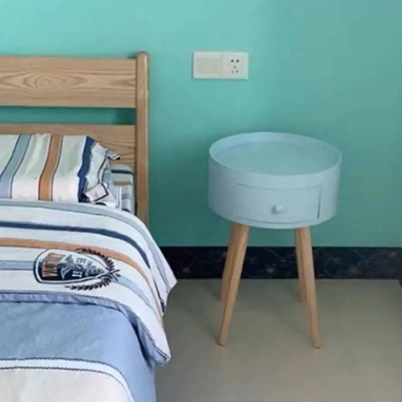 Прикроватная тумбочка круглая мебель простая современная сборка детский