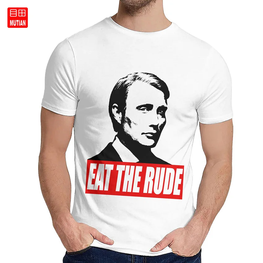Мужская футболка с круглым вырезом EAT THE RUDE Hannibal графическим принтом из