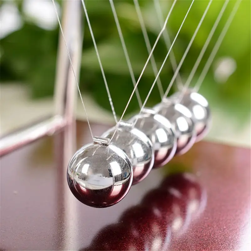 

Newton's Cradle Steel Balance Ball Physics Science Pendulum Desk Toys Games Desk Home Decoration