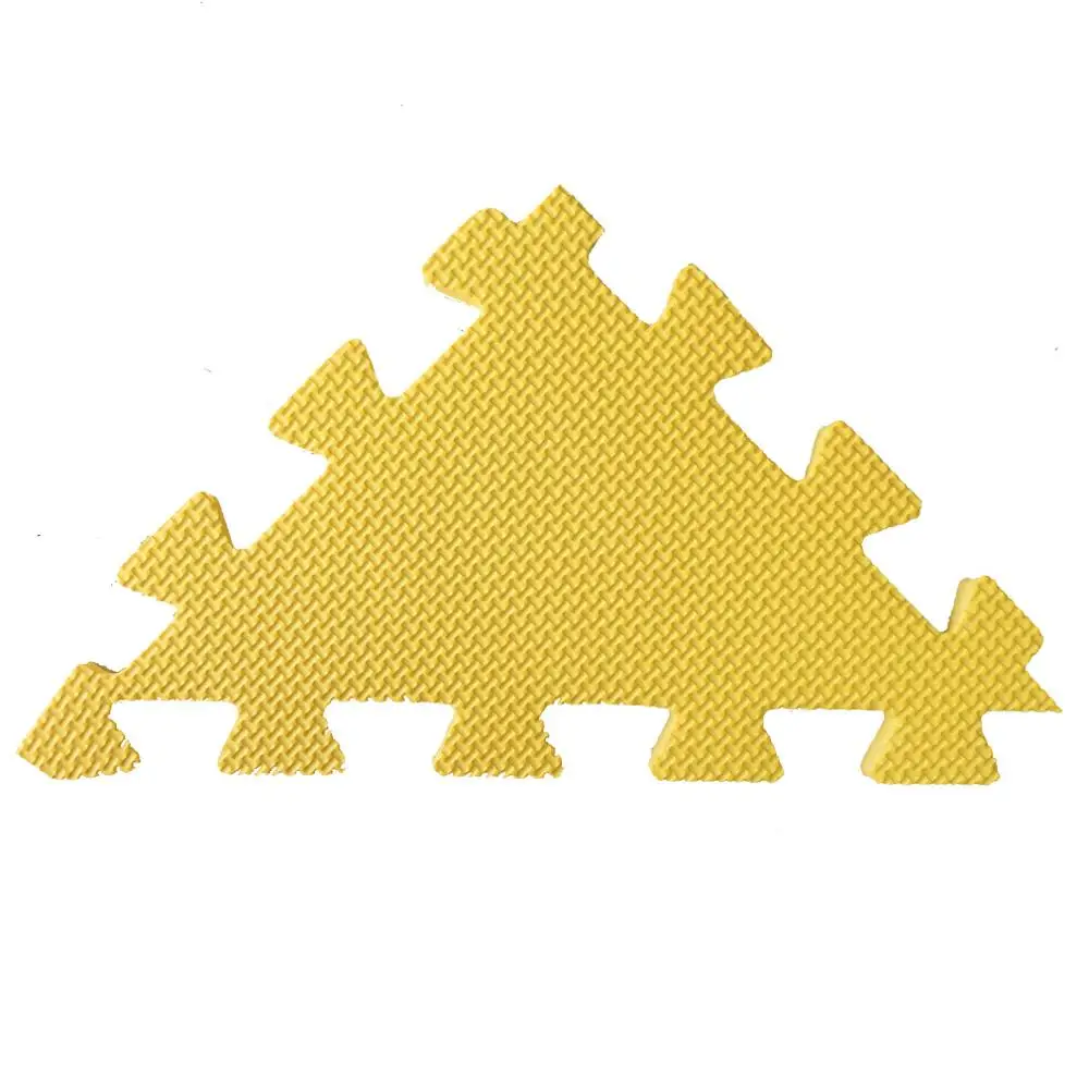 yellow Meitoku EVA пенопластовый игровой коврик, детский треугольный Коврик-пазл, мягкая блокирующая плитка, Детский ковер, 24-96 шт./лот - Цвет: yellow