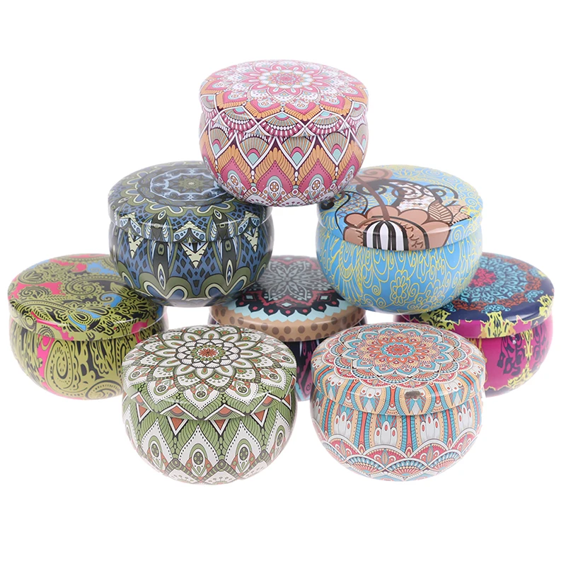 

8pcs Fragrance Aromatherapy Scented Candle Natural Soy Wax Travel Tin Home Decor