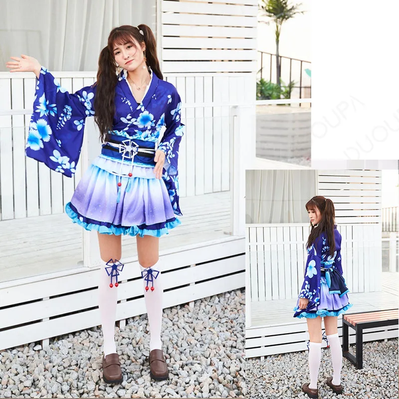 Японское аниме LoveLive! Юката кимоно Пробуждение косплей костюм все персонажи Nozomi