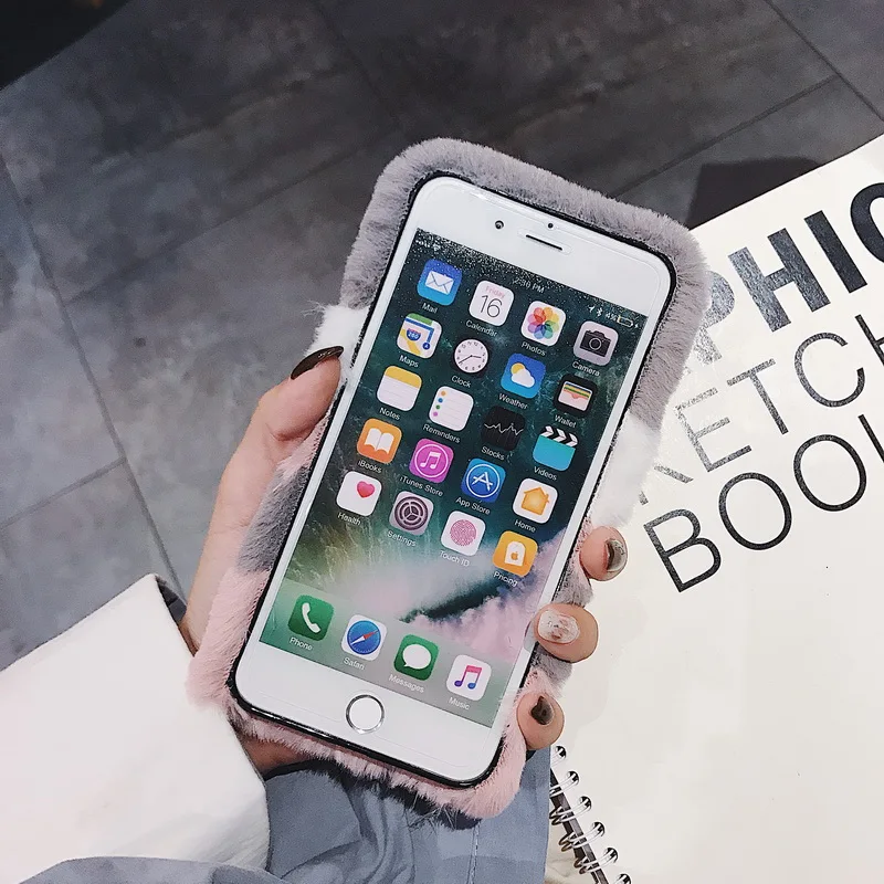 MOESOE милый теплый пушистый чехол для Apple IPhone 11 Pro Max XR XS MAX X 6 6S 7 8 Plus мягкий из ТПУ с