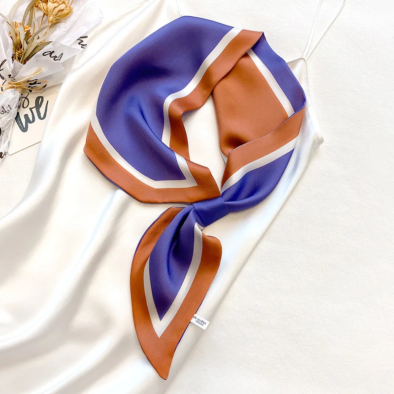 

2020 New 100% Pure Silk Scarf For Women Print Neck Scarf Fashion Pashmina Hijab Headband Beach Stole Foulard Female Scarves