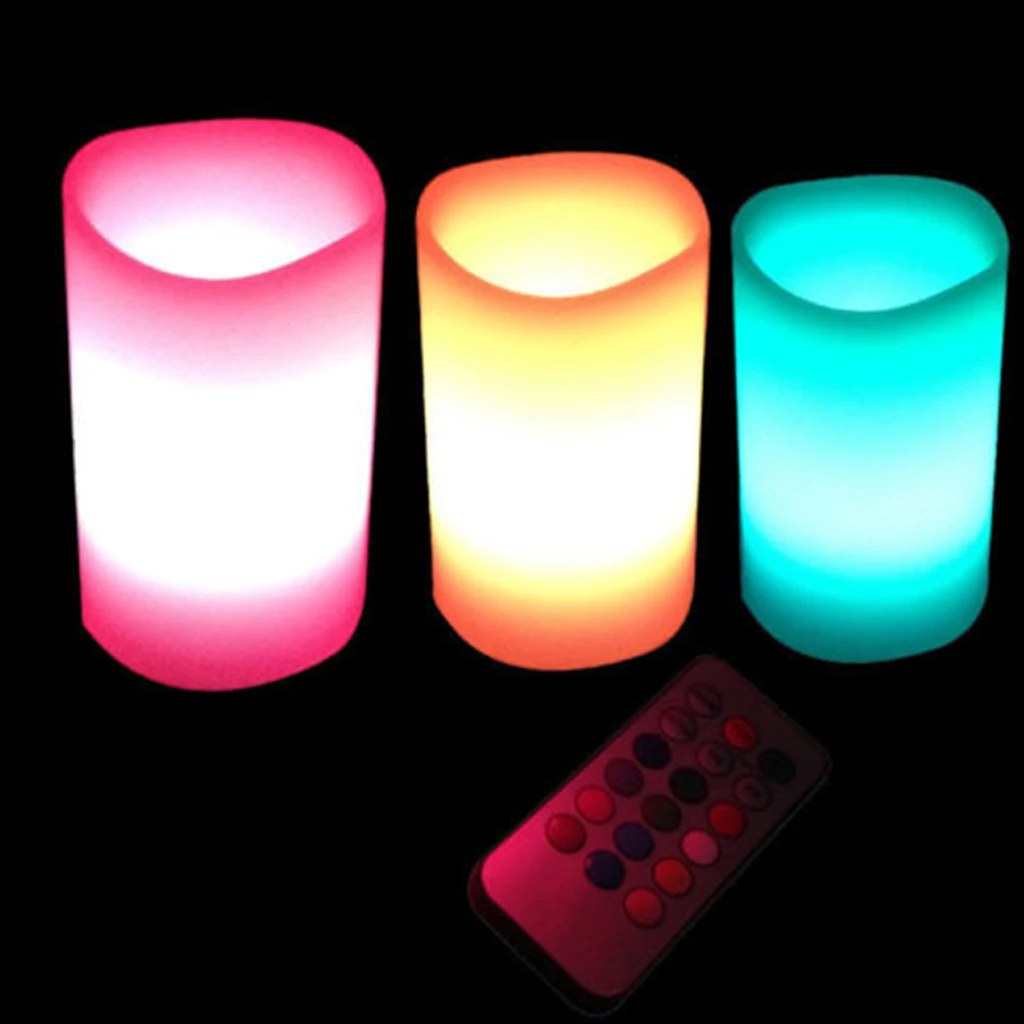 Светодиодный светильник в форме свечи с 18 клавишами и пультом дистанционного