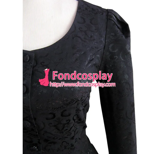 

Gothic Lolita Punk Medieval Gown Black Ball Long Evening Dress Jacket Tailor-made[CK1387]