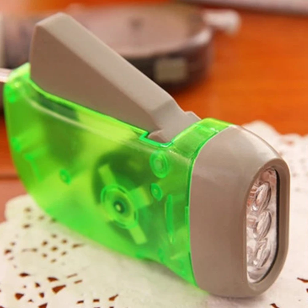

Hand Pressing Practical Outdoor Hiking Manual Camping Portable Travel ABS Battery Free Led Flashlight