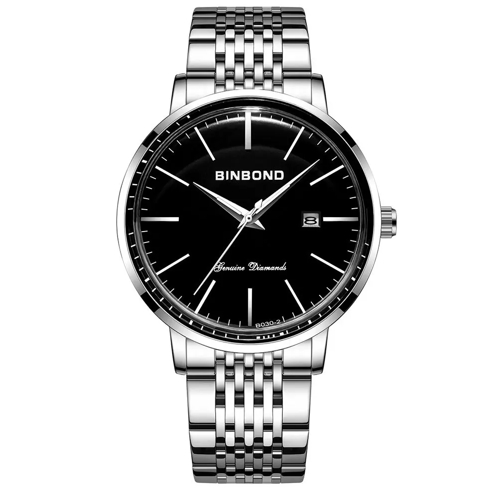 

Watch Men 2021 New Curved Screen Butterfly Buckle Stainless Steel Strap Waterproof Luminous Ultra-thin Large Dial Wristwatches