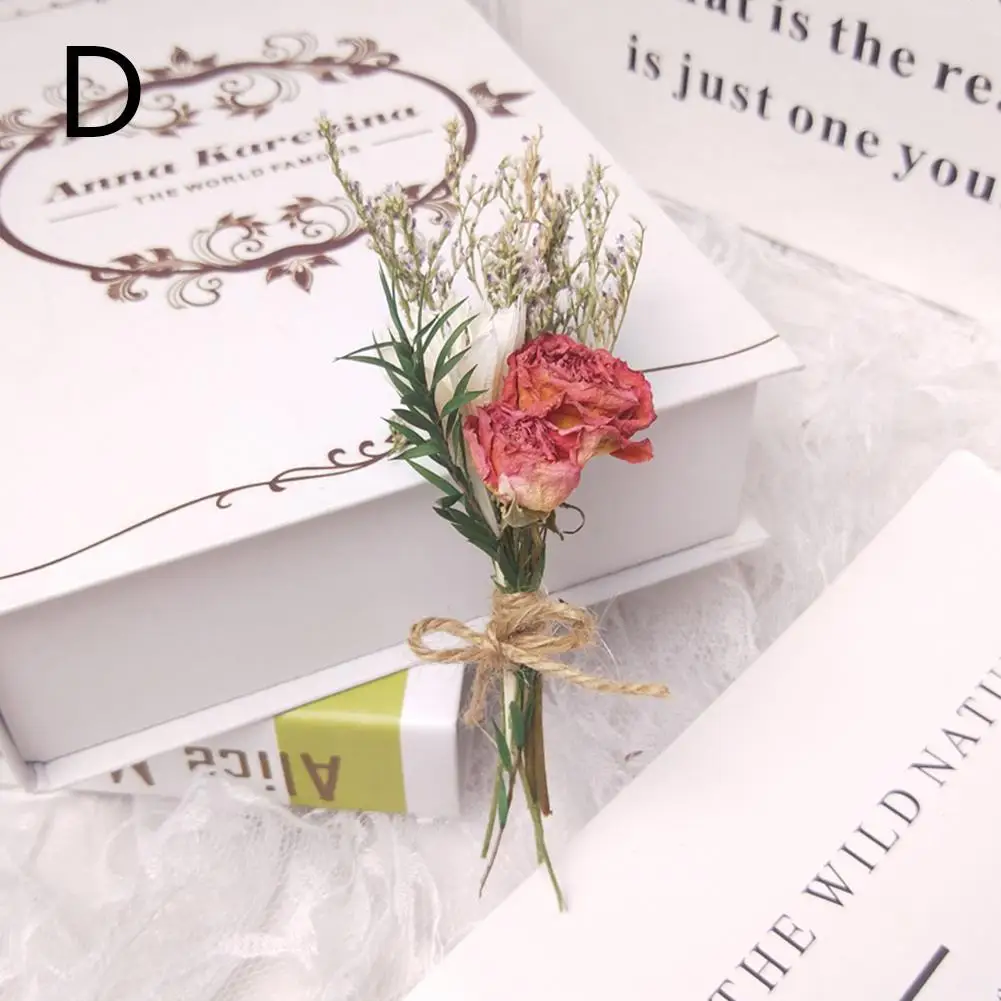 Сушеные мини-цветы букет искусственных натуральных роз Гипсофила сухие цветы